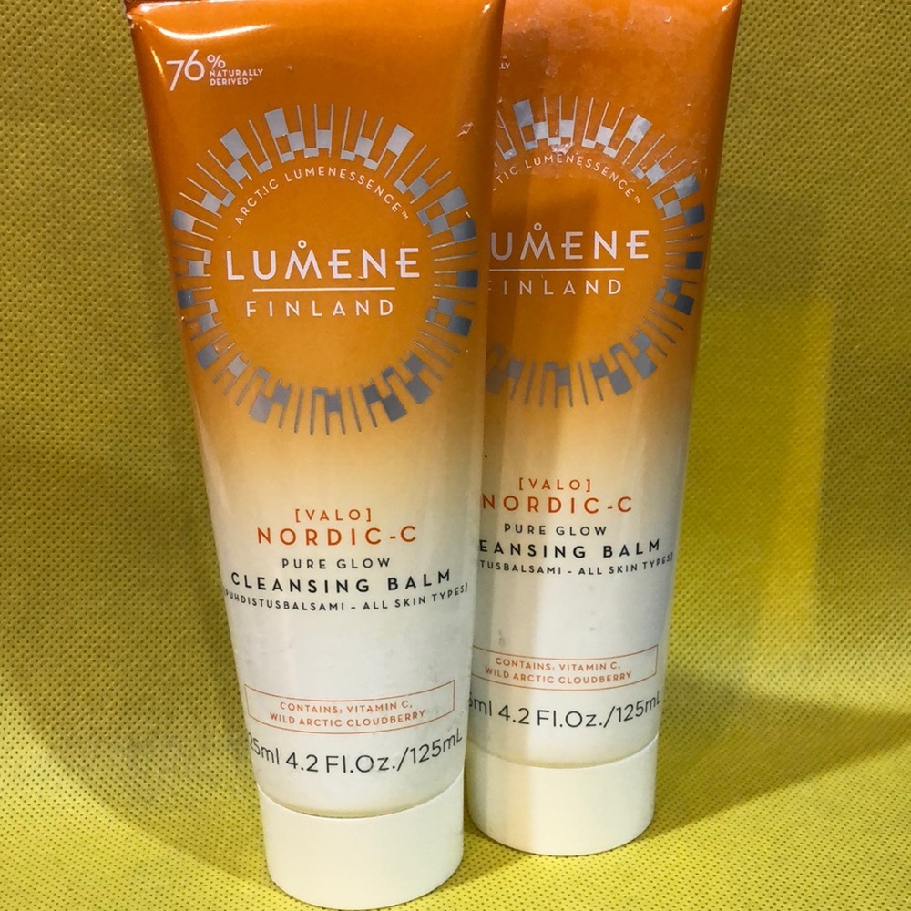 Lumene Finland Valo Nordic C Pure Glow Cleansing Balm 4.2 fl oz New Lot of 2